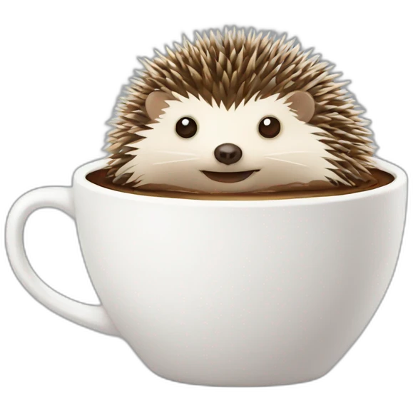 hedgehog-coffee emoji
