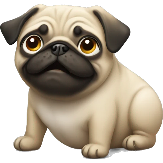 Pug pooping emoji