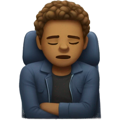 Falling asleep on subway emoji