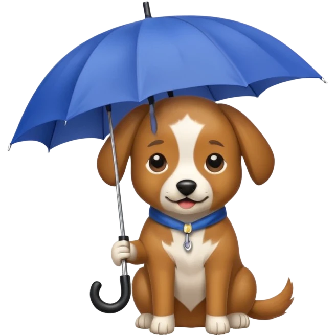 dog holding an umbrella emoji