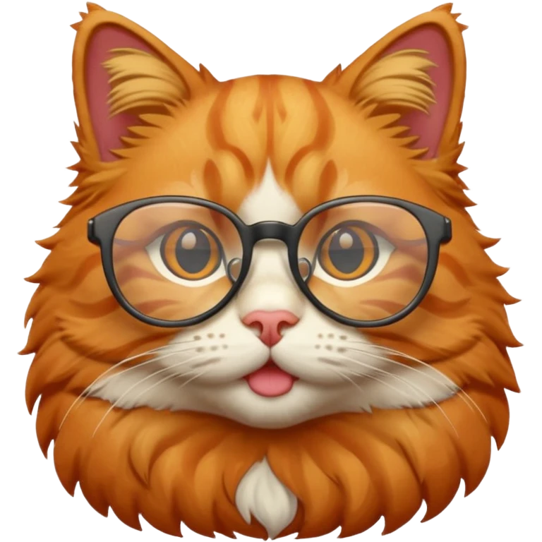 full body Cat with glasses emoji