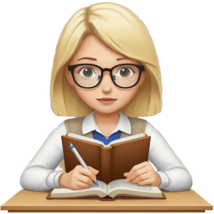 Blonde gir husteling lock in for uni studying emoji