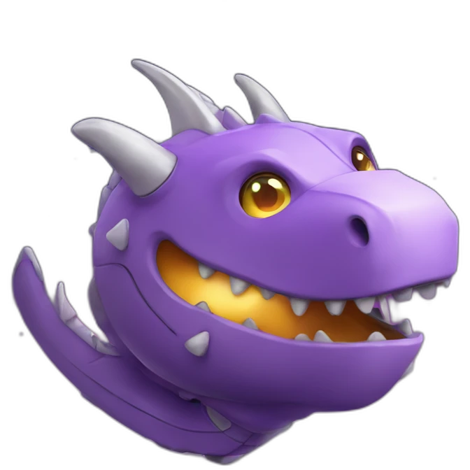 Cute purpledragon starship Orient to the moon emoji