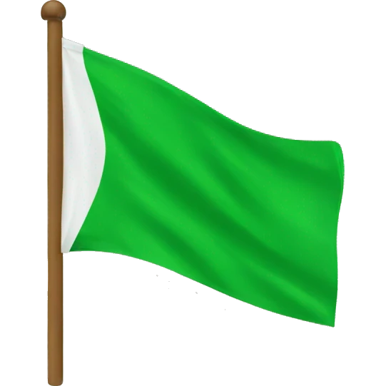 A green flag  emoji