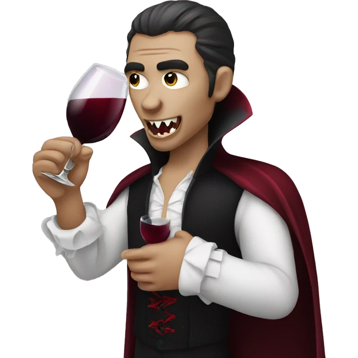 vampire drinking wine emoji