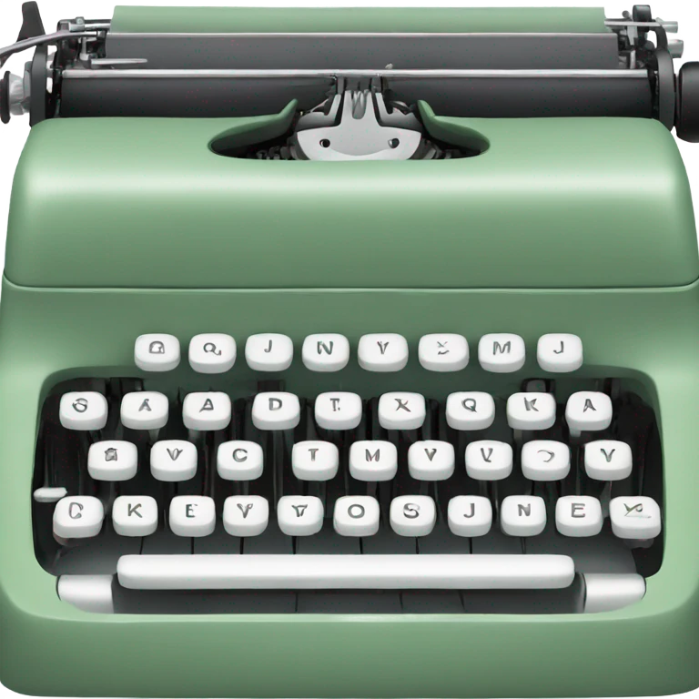 Sage green typewriter emoji