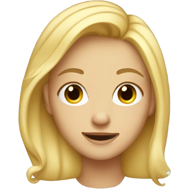 Blonde Girl with one eye closed emoji