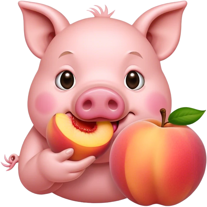 Pig and peach emoji