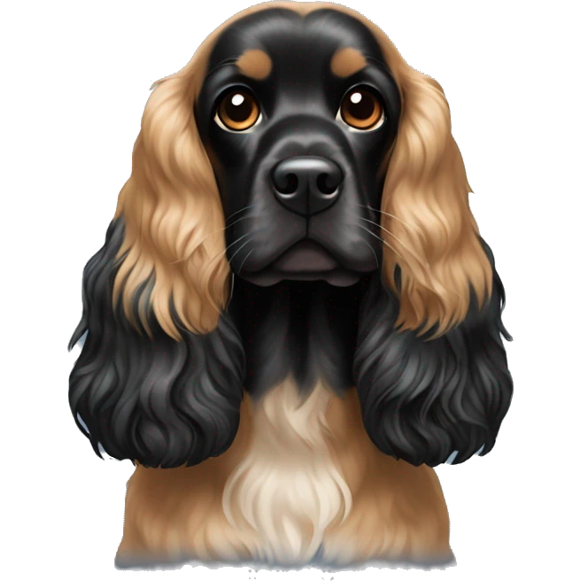 American cocker spaniel black and tan emoji
