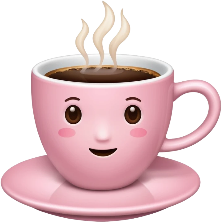 light-pink cup of coffee, no details emoji