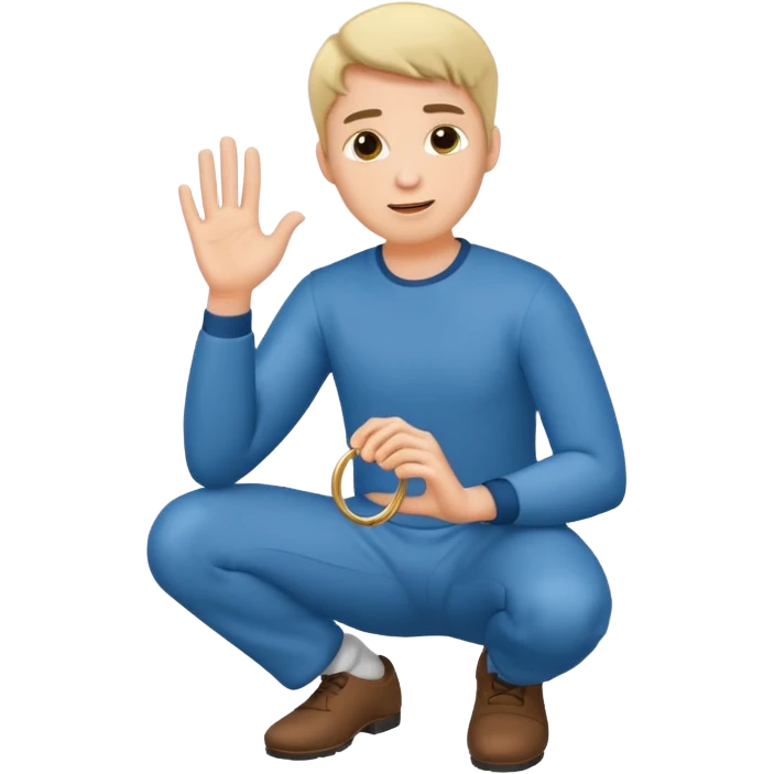 man kneeling and asking for marriage emoji