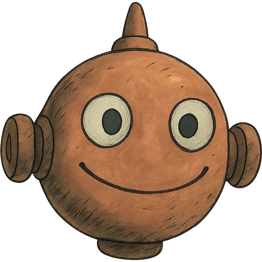 ghibli style smiling robot head emoji