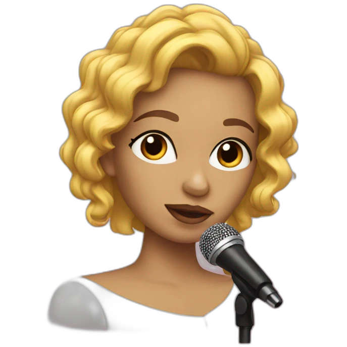 A singer girl emoji