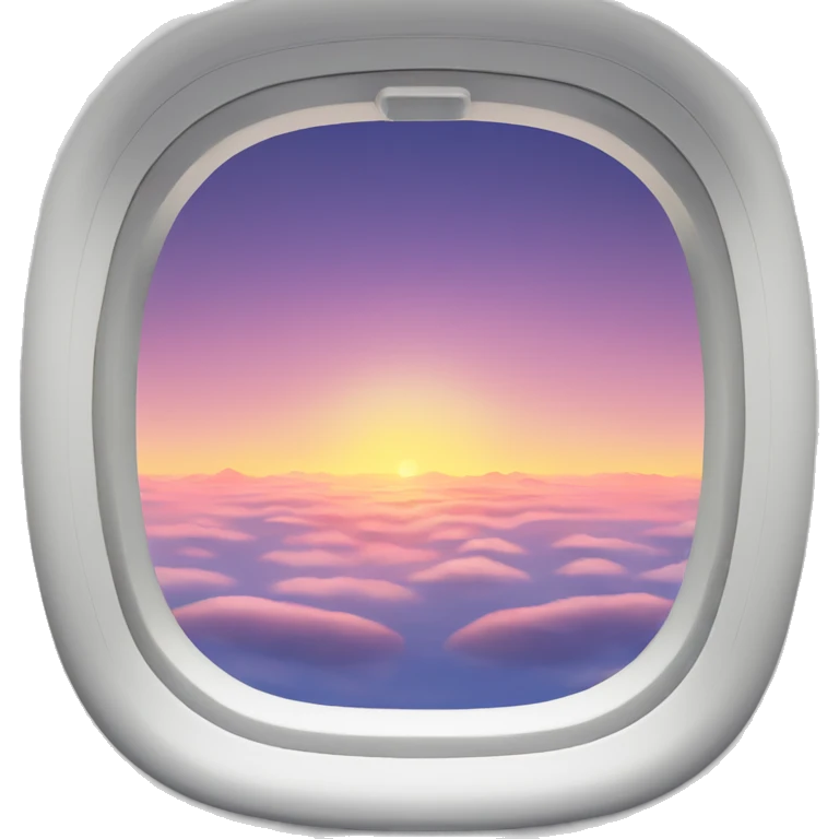 beautiful sunrise from a window plane  emoji