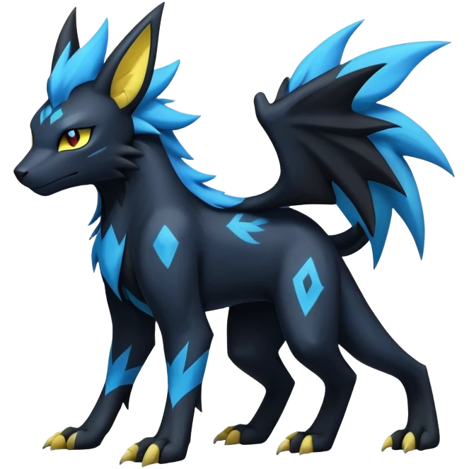 Manectric-Luxray-Draco-Fakémon-hybrid-creature (full body), 4 legs emoji