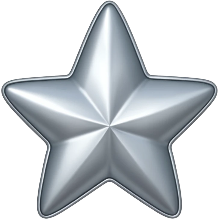 shining silver star emoji