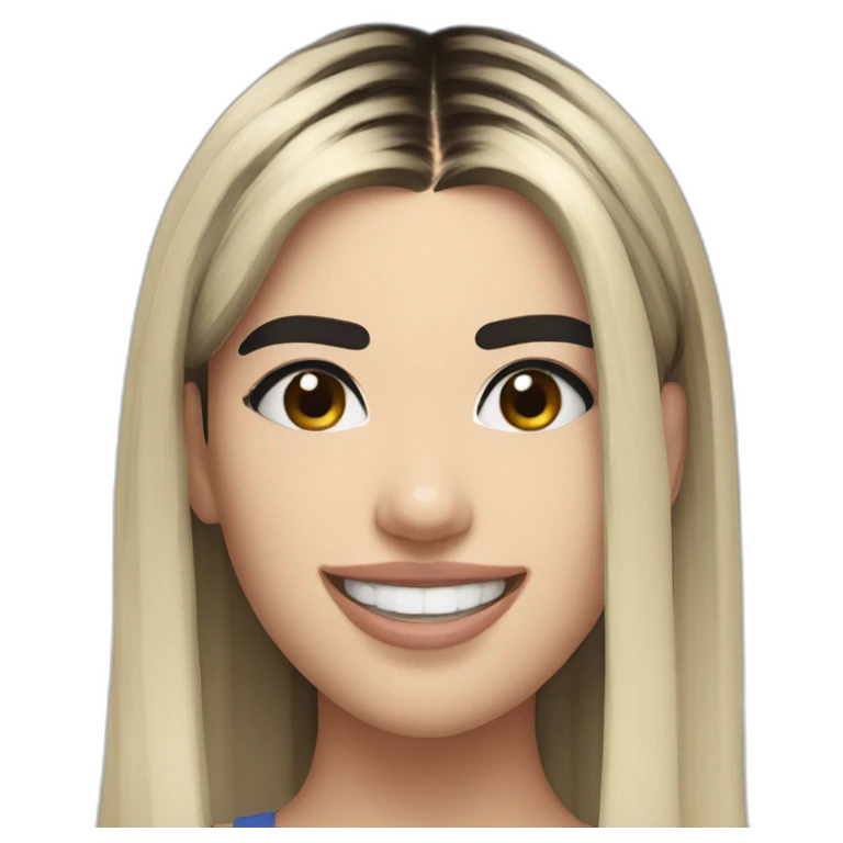 Dua Lipa smiling emoji