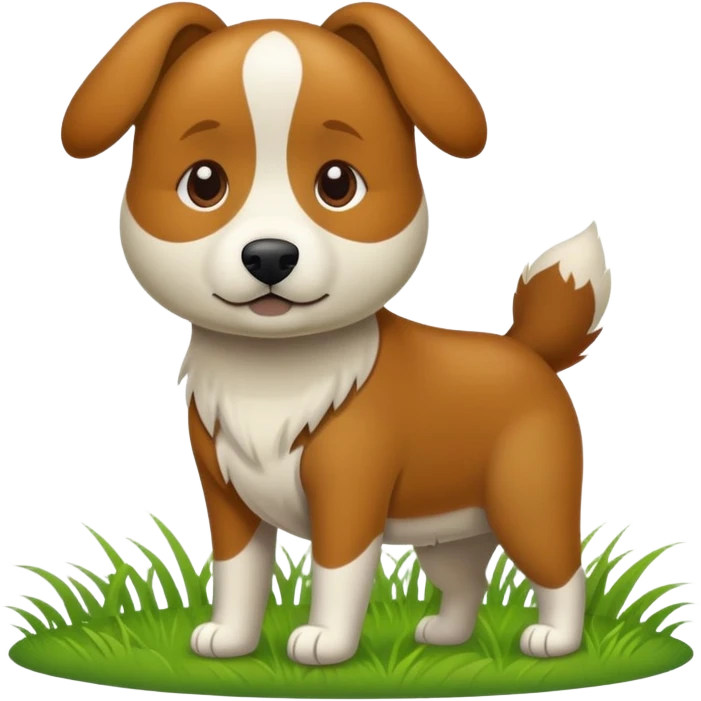 Hund auf einer Wiese  emoji