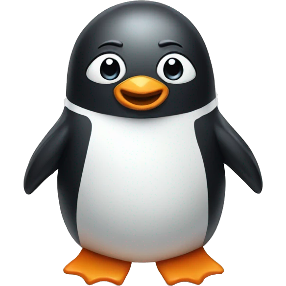 Penguin in a swim suit emoji