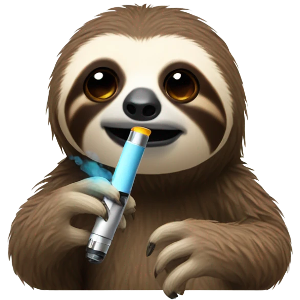 Sloth vaping emoji