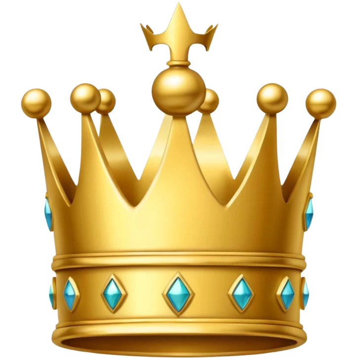 A crown emoji in the style of Apple emoji with a knocker. emoji