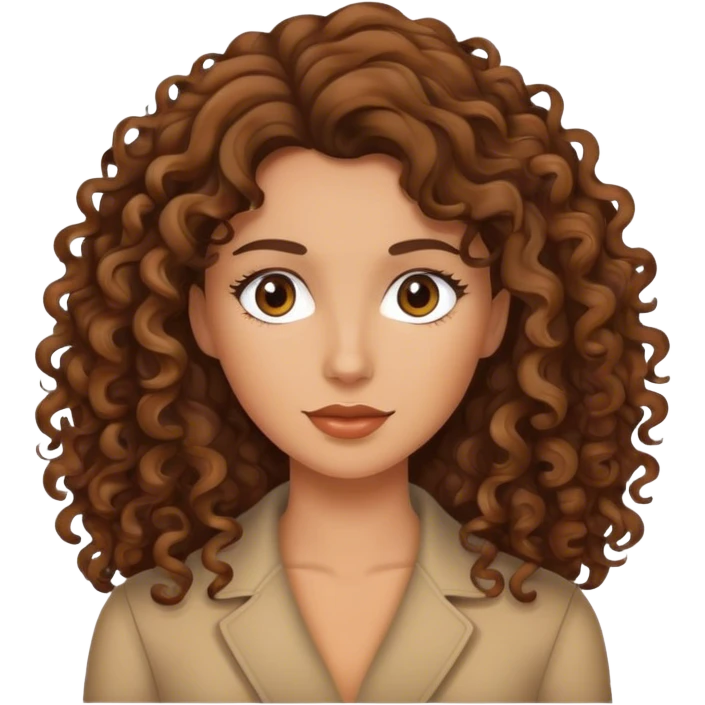 Grill,curly,brunette emoji