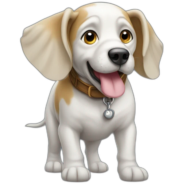 Chien sur un éléphant emoji