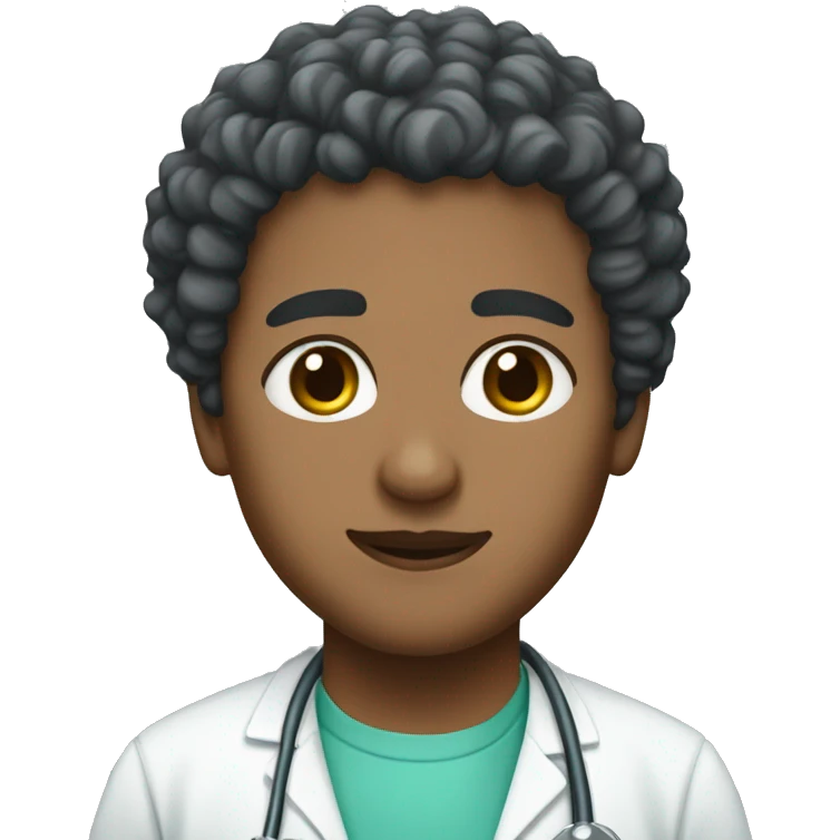 Short curly hair & light brown skin surgeon emoji
