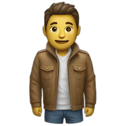 Chat avec une veste emoji