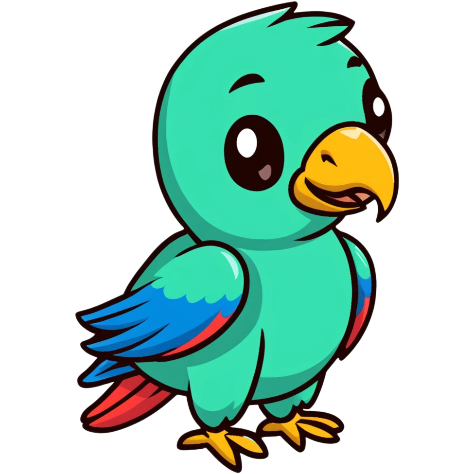 cute parrot emoji