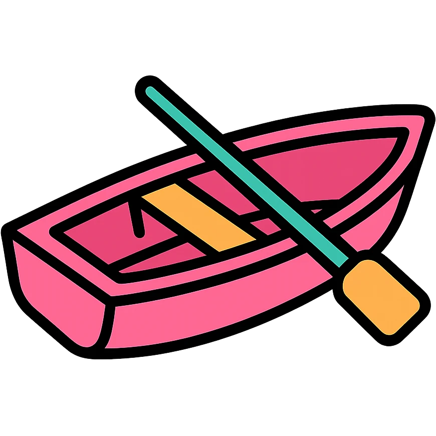 modern pink rowing boat emoji