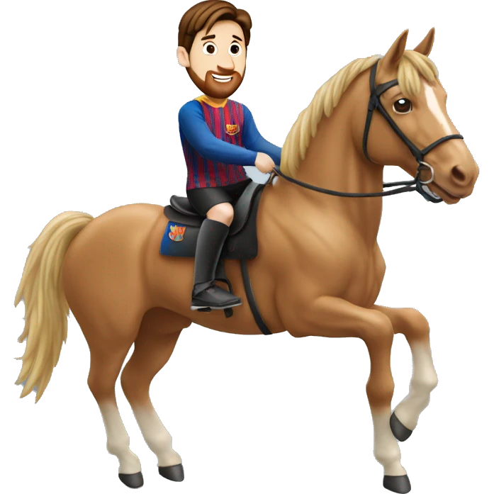 Messi sur un cheval emoji