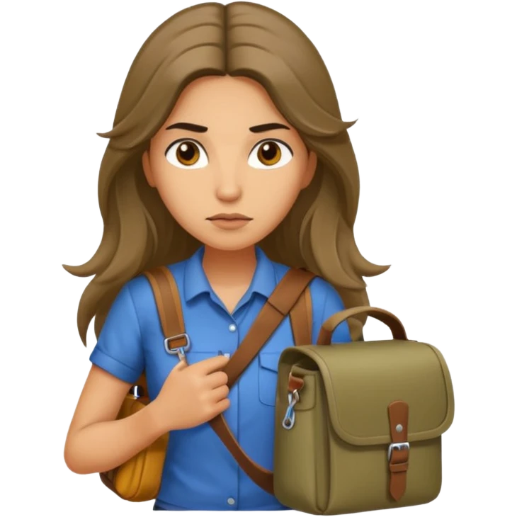 long haired courier woman emoji