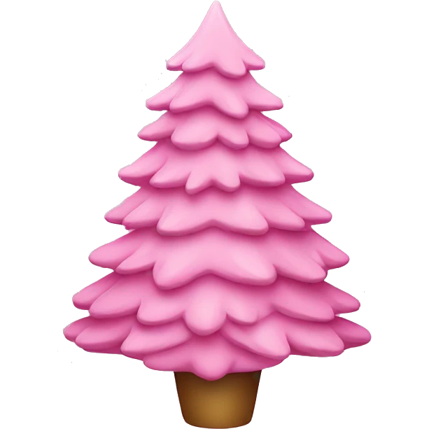 Pink Christmas tree emoji