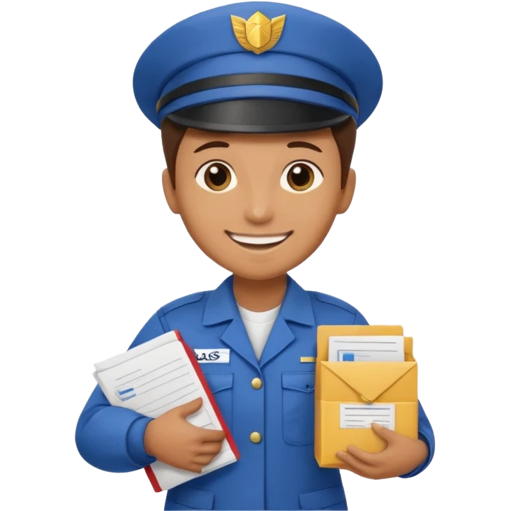 cartero con uniforme de "correos" emoji