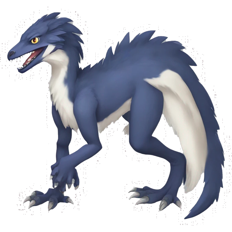 Sergal-raptor-vernid full body emoji