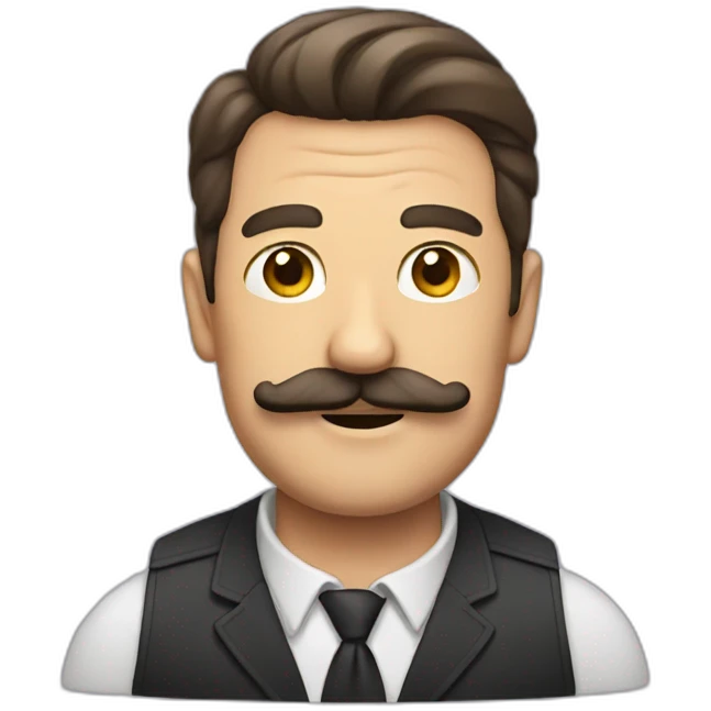 man with big moustache emoji