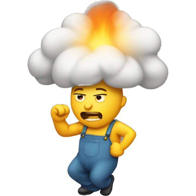 Emoji farting emoji