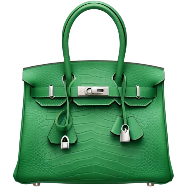 green birkin hermes bag emoji