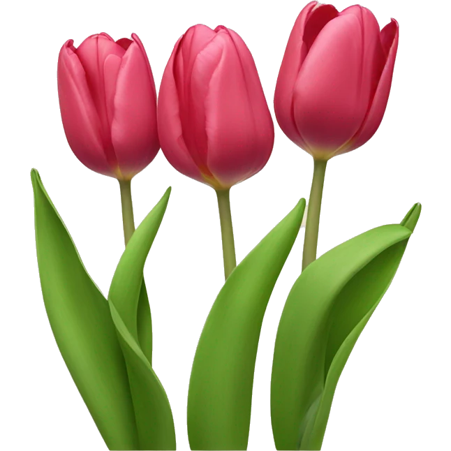 Tulips with love emoji
