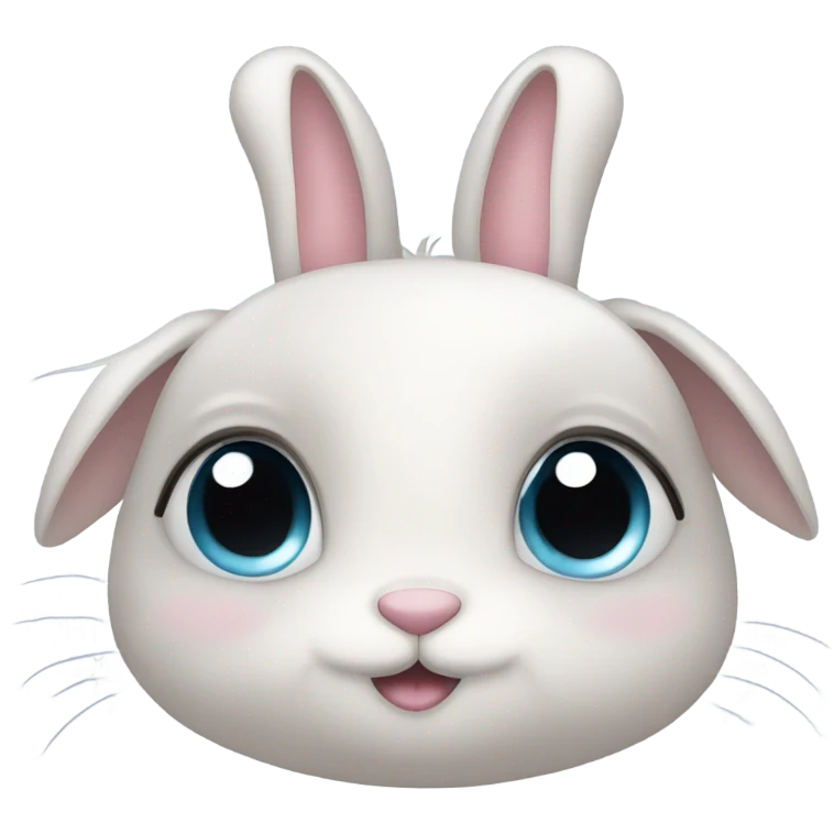Cute bunny with watery eyes emoji