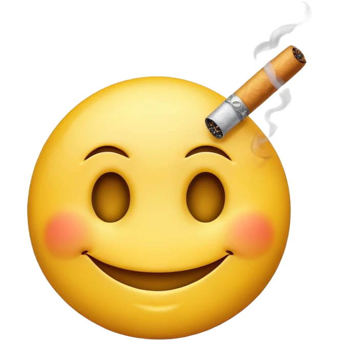 Smoking smiley face emoji
