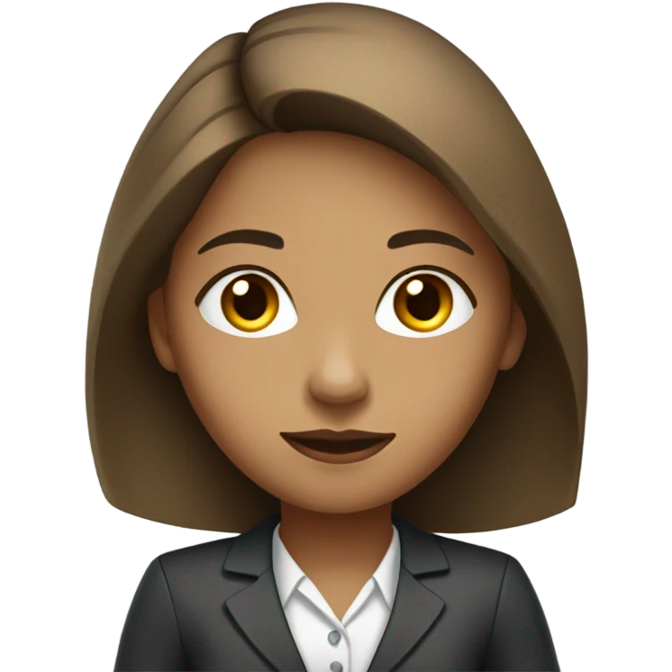 Medium straight hair computer science girl intern with a computer  light brown skin emoji