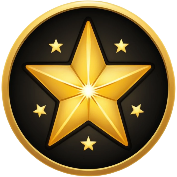 Star inside black circle emoji