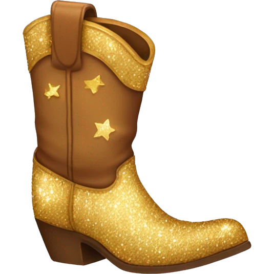 glittery cowboy boot emoji