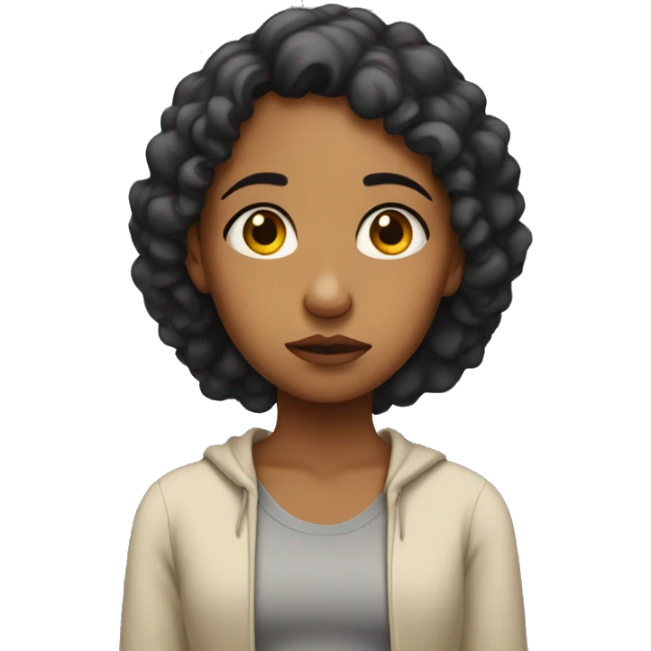 Sad mixed girl emoji