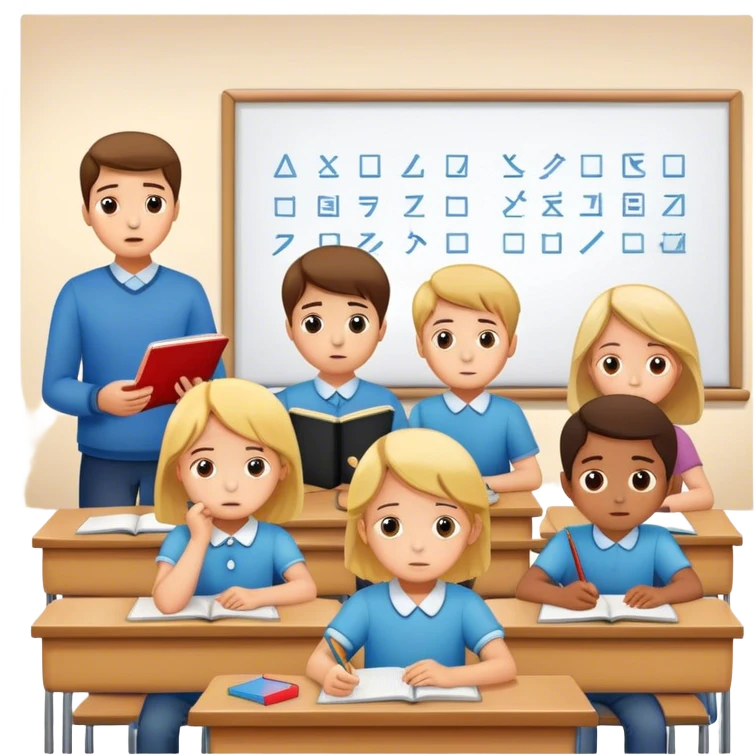 lessen volgen in de klas emoji