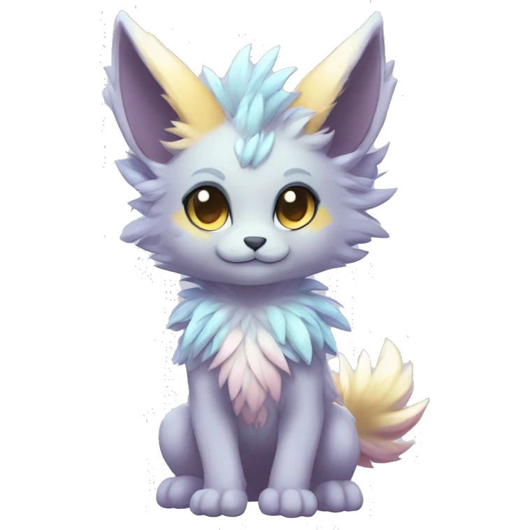 Anthro-Pastel-Fur-Sona-Chibi-Shiny-Fakémon full body emoji