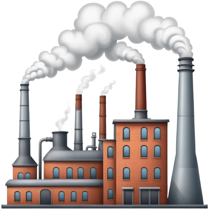 industrial factory with smokestacks emoji