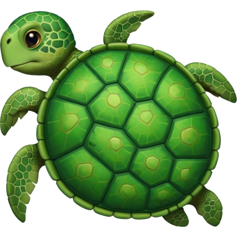 Turtle with green heart emoji